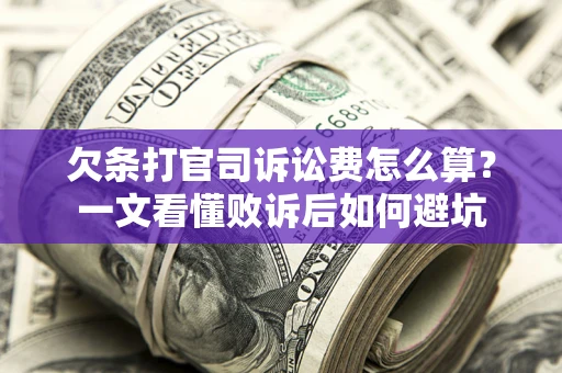 北京欠条打官司诉讼费怎么算？一文看懂败诉后如何避坑